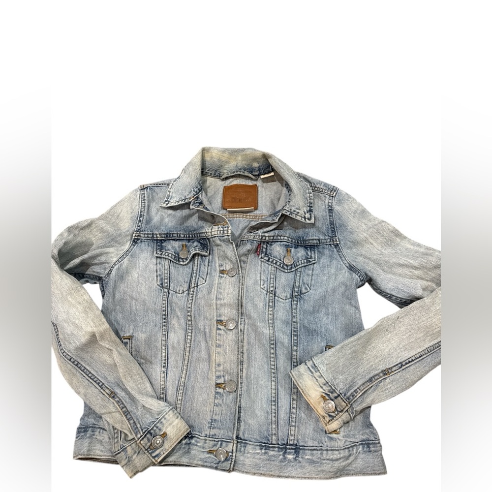Levi‎ Ex Boyfriend Trucker Women’s Jacket Distressed Size M